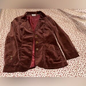 Vintage Women's Cinnamon Brown Velvet Blazer